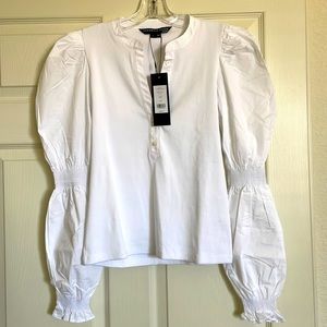 Veronica Beard Effy puff sleeve top